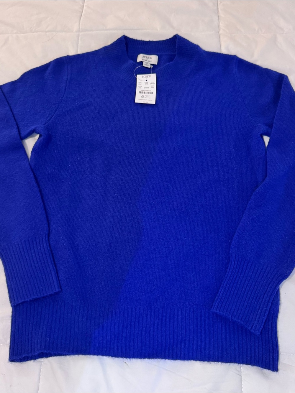 J. Crew Women’s Royal Blue Cashmere Crewneck Sweater